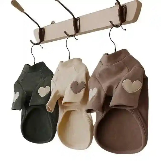 Vestito per Cani con Cuoricini Maniche | Abito Cane Invernale by Dog Moda