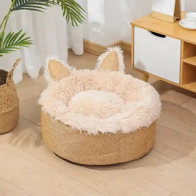 Cuccia Ears per Gatti - Morbida Tana Circolare con Orecchie by Dog Moda