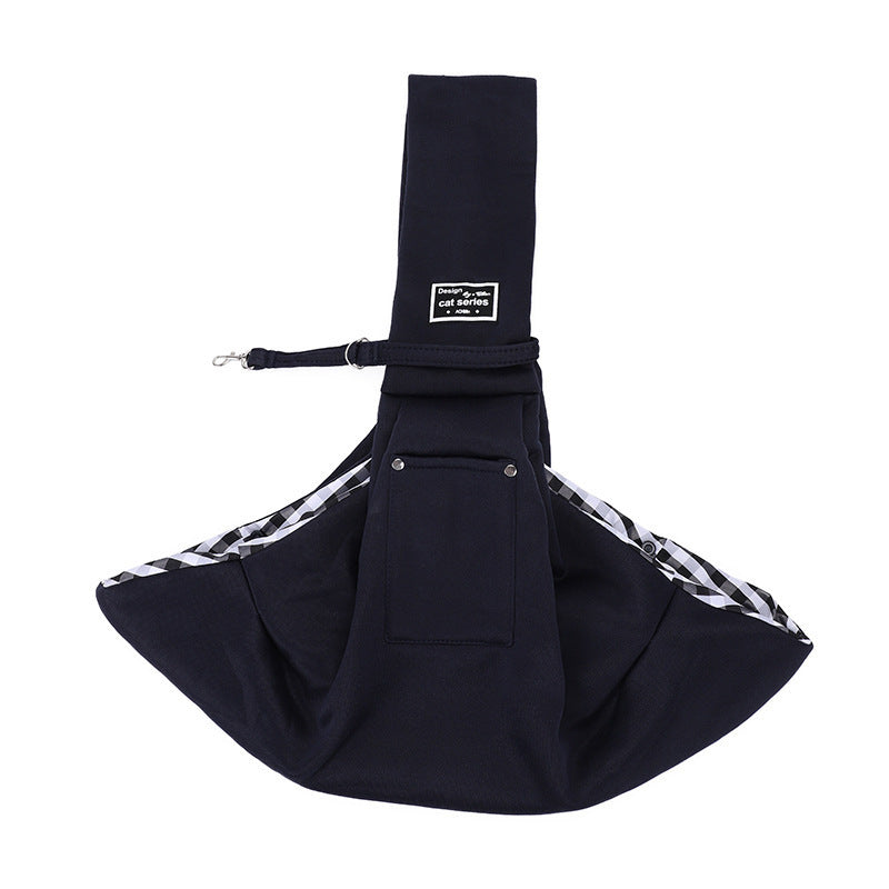 Single Shoulder Carrier Bag for Dogs and Cats with Safety Leash