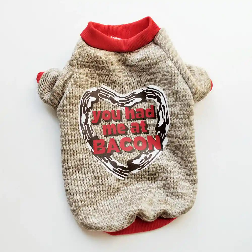 Felpa in Pile per Cani - Sweet, Mini Boss, Bacon by Dog Moda