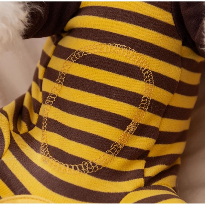 Tutina per Cani HIPIPET con Ape - Pigiama a Righe Elastico