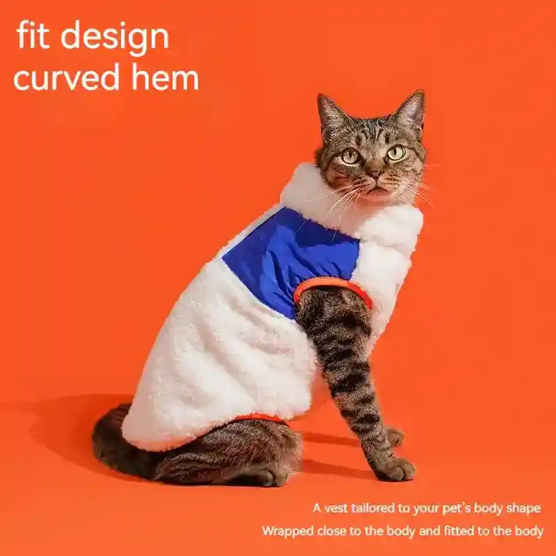 Abrigo ZEZE de forro polar blanco para gatos - Calor invernal