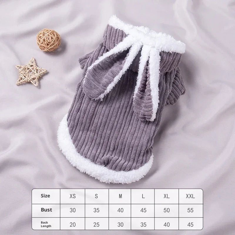 Warmer Hundemantel mit Bauchverschluss