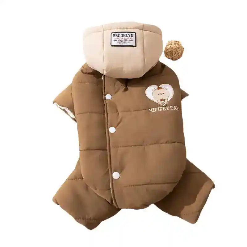 Piumino HIPIPET con Cappuccio Removibile per Cani - XS-XXL by Dog Moda