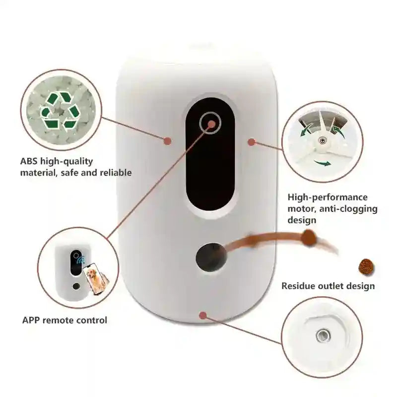 Distributore Automatico Cani Gatti WiFi Camera 0.6L by Dog Moda
