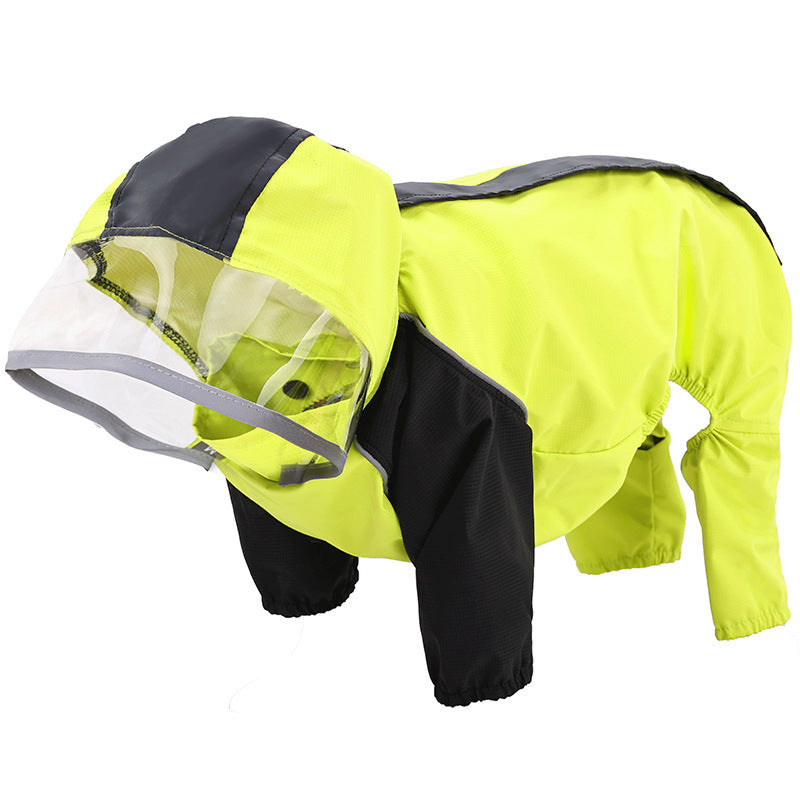 "Okinawa" Lightweight Dog Raincoat with Clear Visor