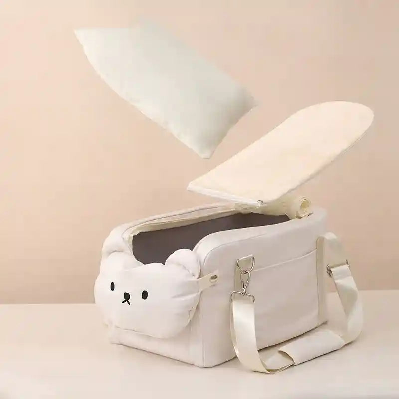 Trasportino Auto Cani Gatti Fluffy Baby - Sicuro Viaggio