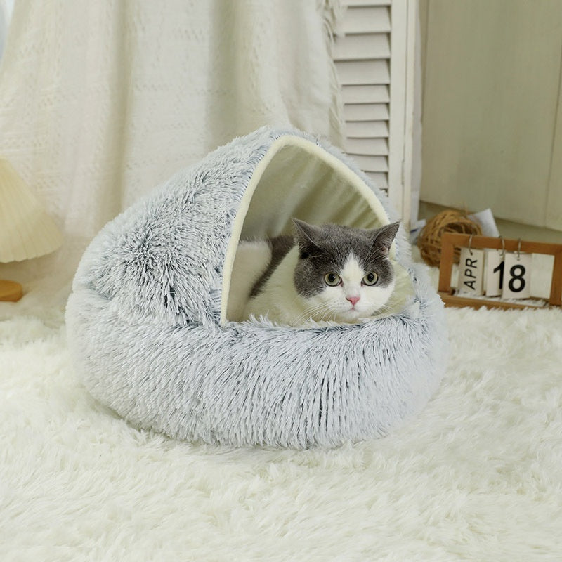 Cuccia Conchiglia Semi-Chiusa Gatti Cani Peluche 100cm