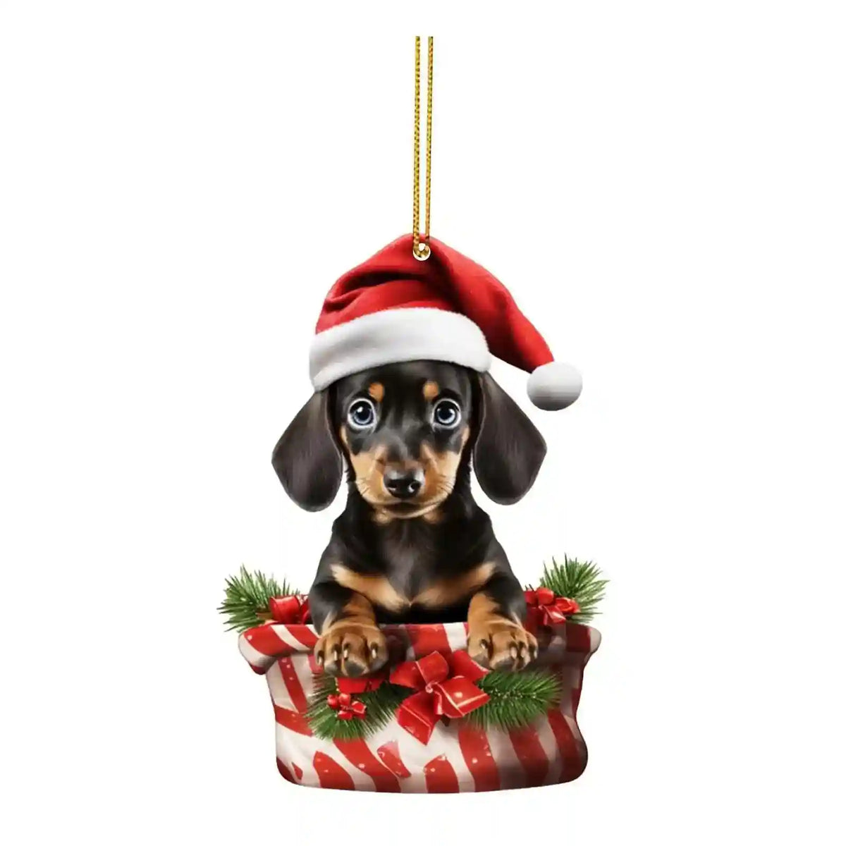 Pendaglio Natale Bassotto - Decorazione Albero Cane by Dog Moda