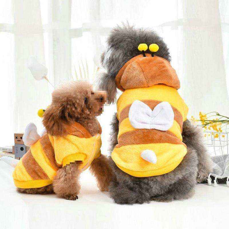 Cappottino per Cani Ape Miele - Costume Morbido con Ali e Antenne by Dog Moda