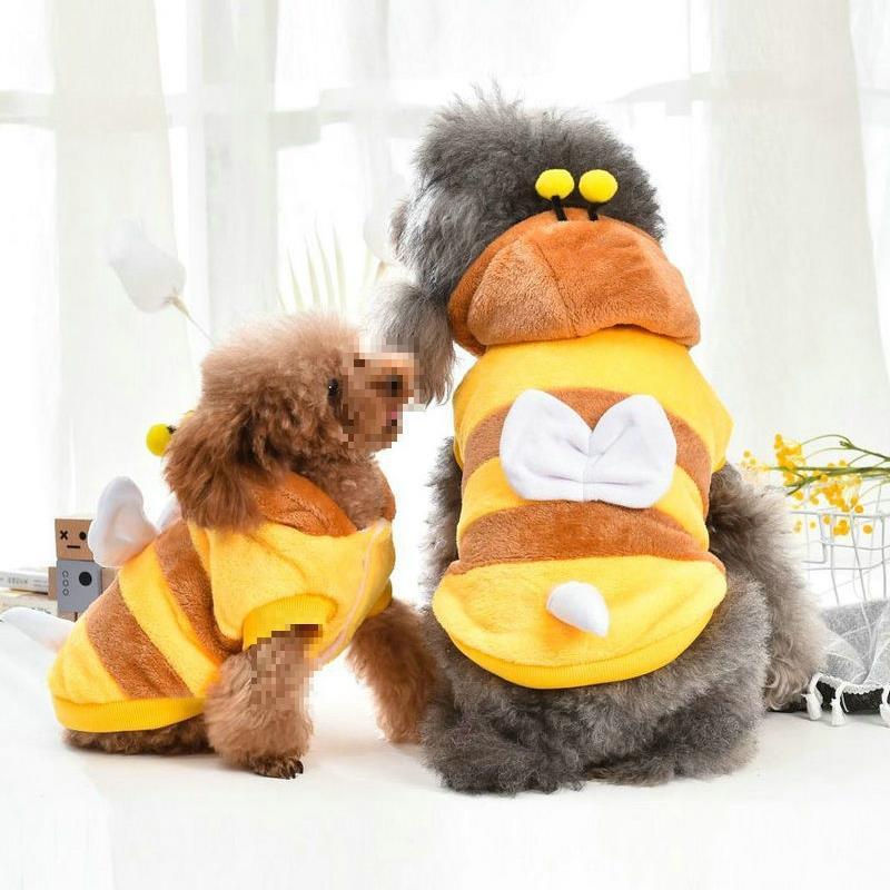 Cappottino per Cani Ape Miele - Costume Morbido con Ali e Antenne