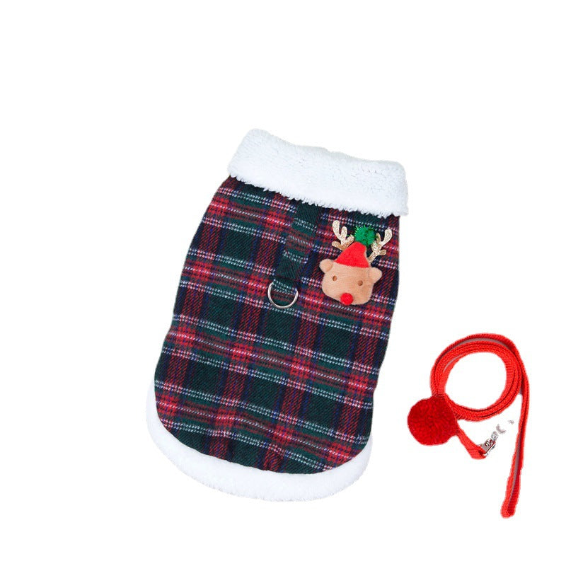 Cappotto Scottish per Cani - Smanicato con Orsetto Natalizio