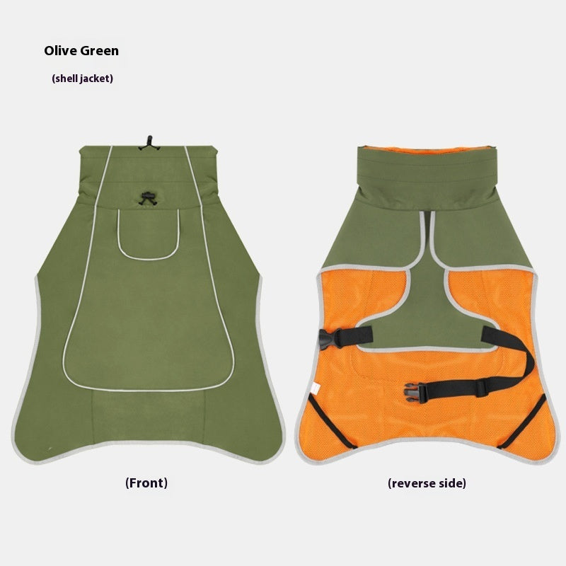 Imperméable pour chiens avec filet intérieur et cordon de serrage