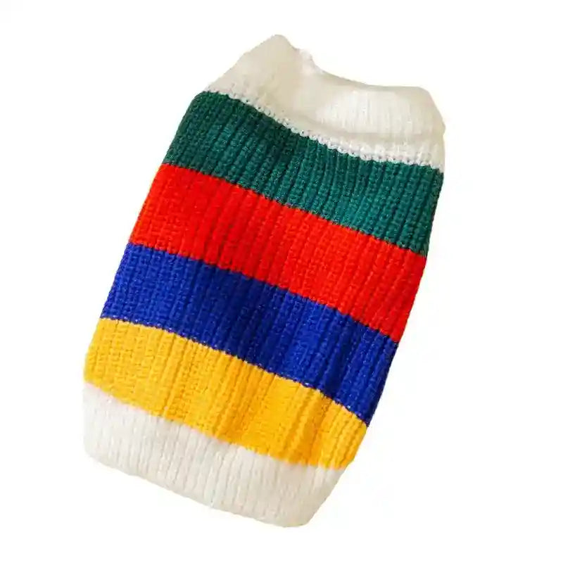 Maglione Patchwork a Strisce Colorate per Cani e Gatti by Dog Moda