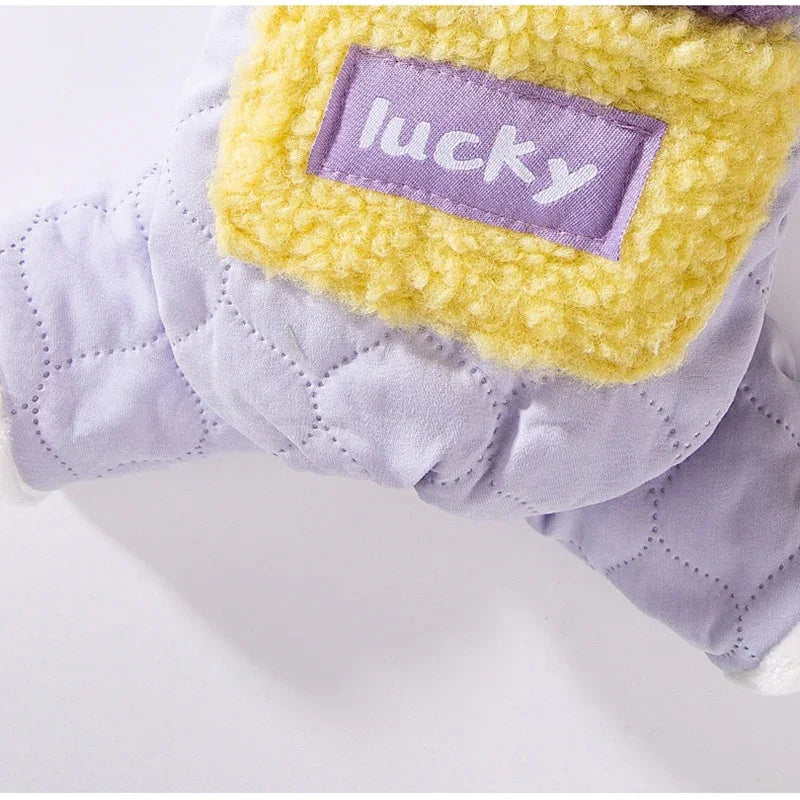 Lucky Dog Coat with Fleece and Hood 4 Paws