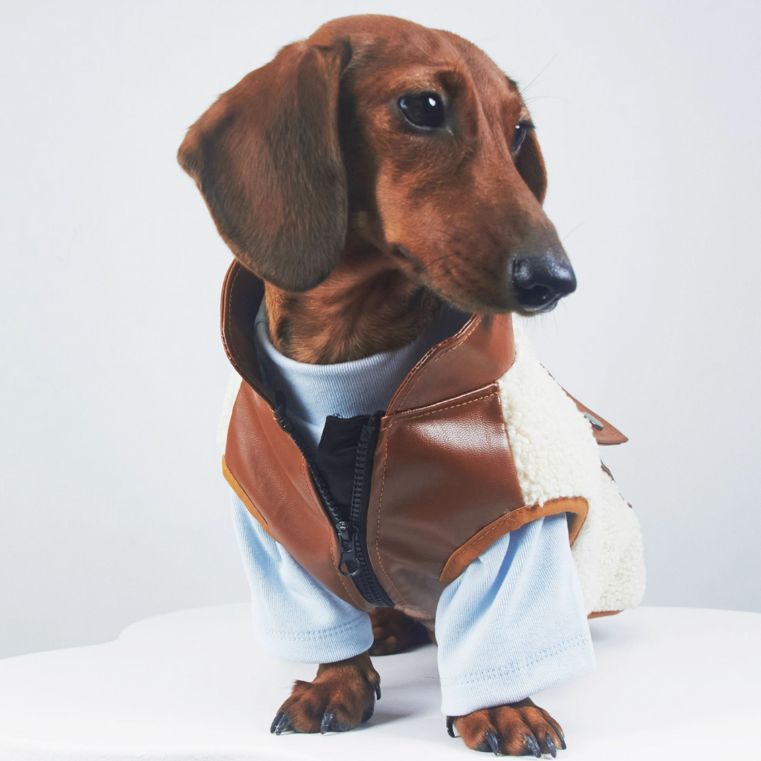 Cappotto Bassotto Cashmere Pile Agnello con Zip Torace