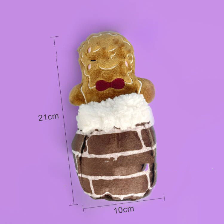 Christmas Plush Toy for Dogs – Fireplace with Festive Characters