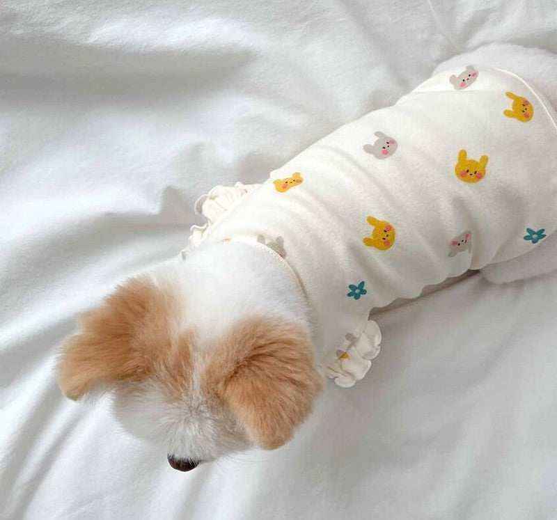 Maglia per Cani "Cute" con Orsetti – Smanicata Rosa o Bianca by Dog Moda
