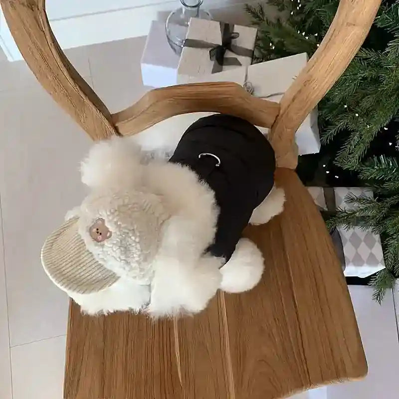 Abrigo sin mangas para perros - Impermeable con botones cálido