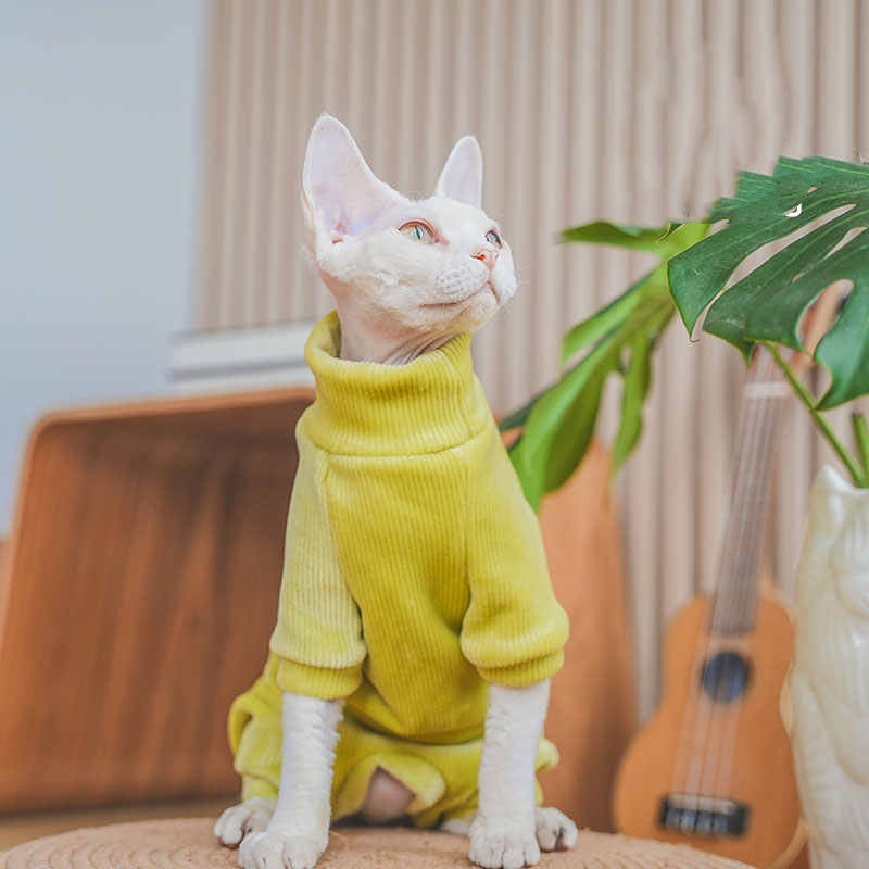 Felpa Pile Gatto Sphynx Devon - Calda e Morbida