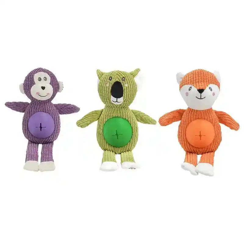 おやつ入れボール付き犬用ぬいぐるみ - インタラクティブ