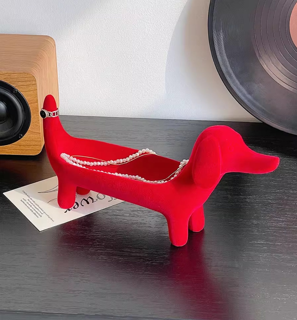 Svuotasche Bassotto Decorativo – Porta Gioie e Bracciali in Resina