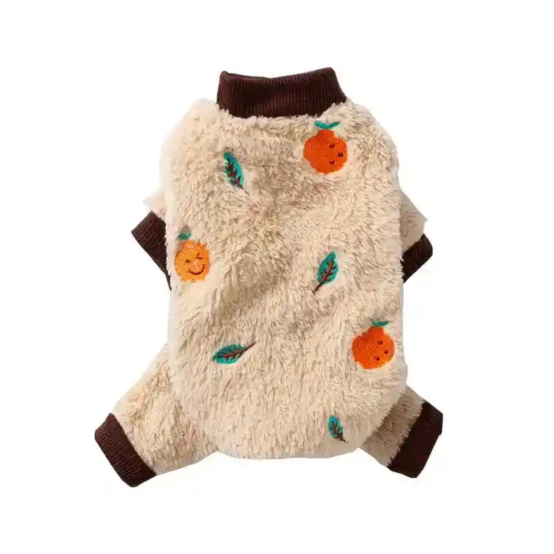 Tutina Fuzzy Ricamata Frutta per Cani - Morbida e Calda by Dog Moda