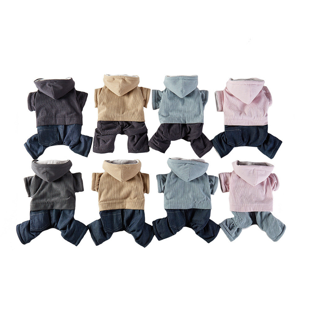 Coco Tweed Dog Coat - Corduroy 4 Legs Fleece