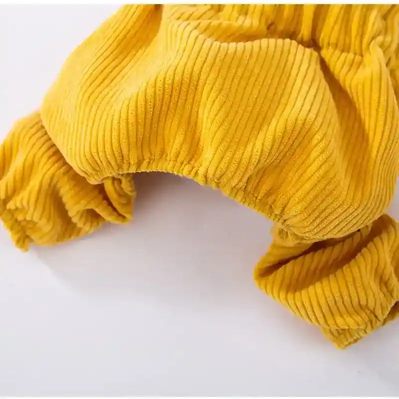 Peto de Terciopelo de Canalé para Perros - Estilo Retro Conejo