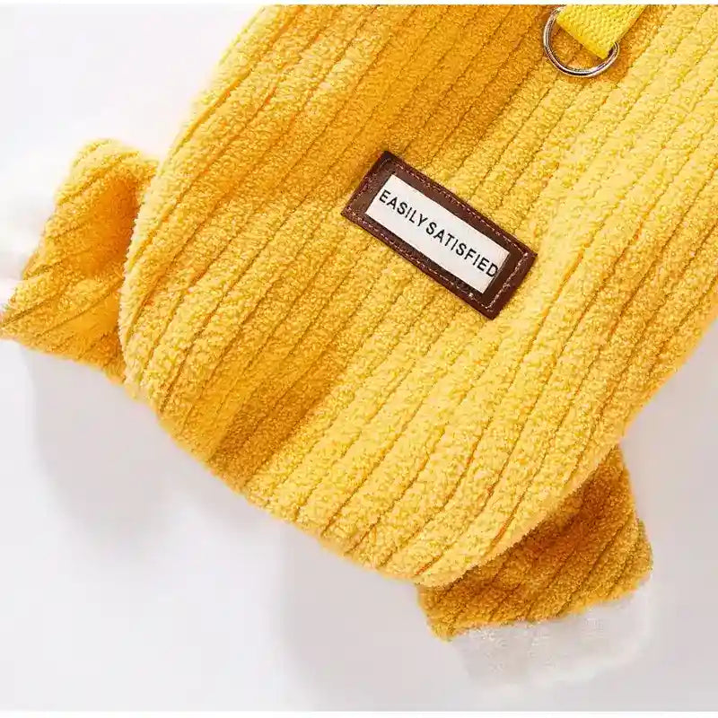 イージリーサティスファイド 犬猫用ジャンプスーツ - イエローリブ トレンディ