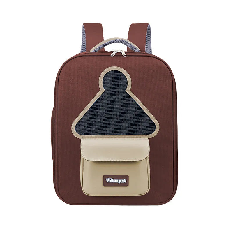 Resväska för hundar och katter, expanderbar ventilerad ryggsäck