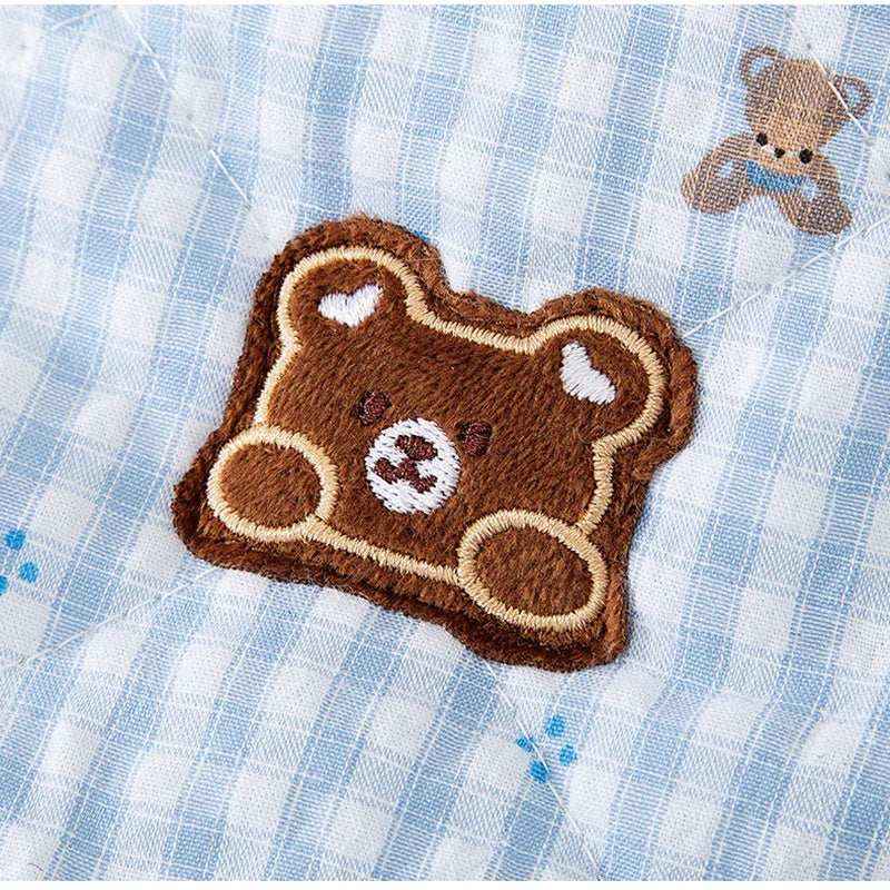 Abrigo para perros acolchado oso vichy rosa azul invernal