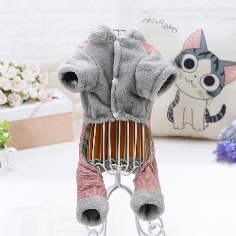Bichon Dog Fleece Jumpsuit "Love" Model