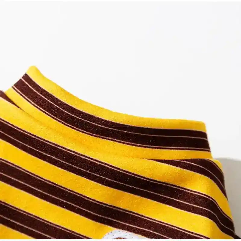 Tシャツ 犬 猫 ストライプ ホームウェア パッチ クマ 猫