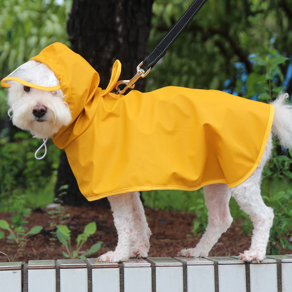Waterproof Dog Cape with Visor - Total Protection for Your 4-Legged Friend