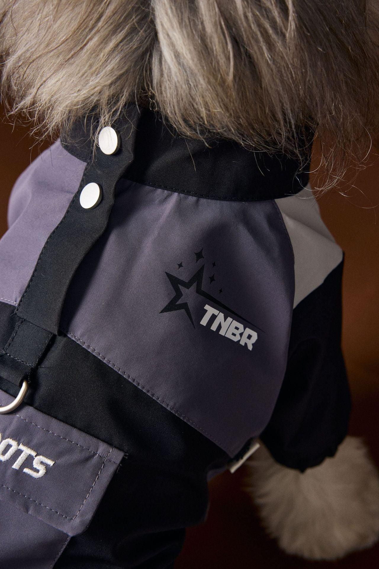 DOG SPORTS Hunde-Regenmantel mit Tasche und Reißverschluss