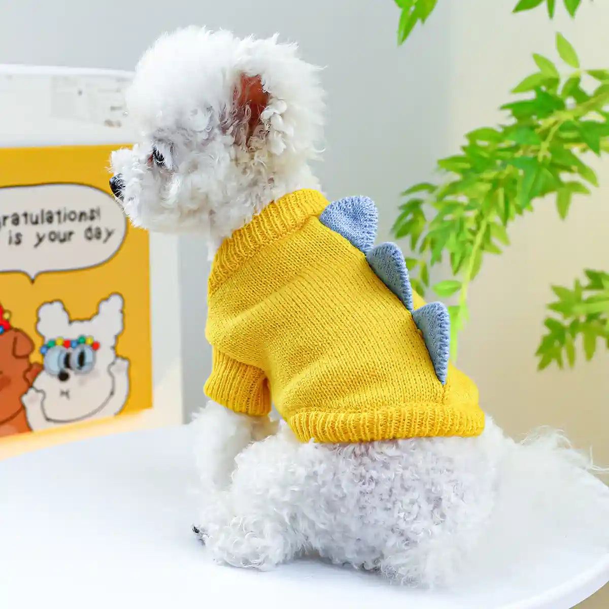 Maglione Dinosauro per Cani - Cresta 3D e Caldo by Dog Moda