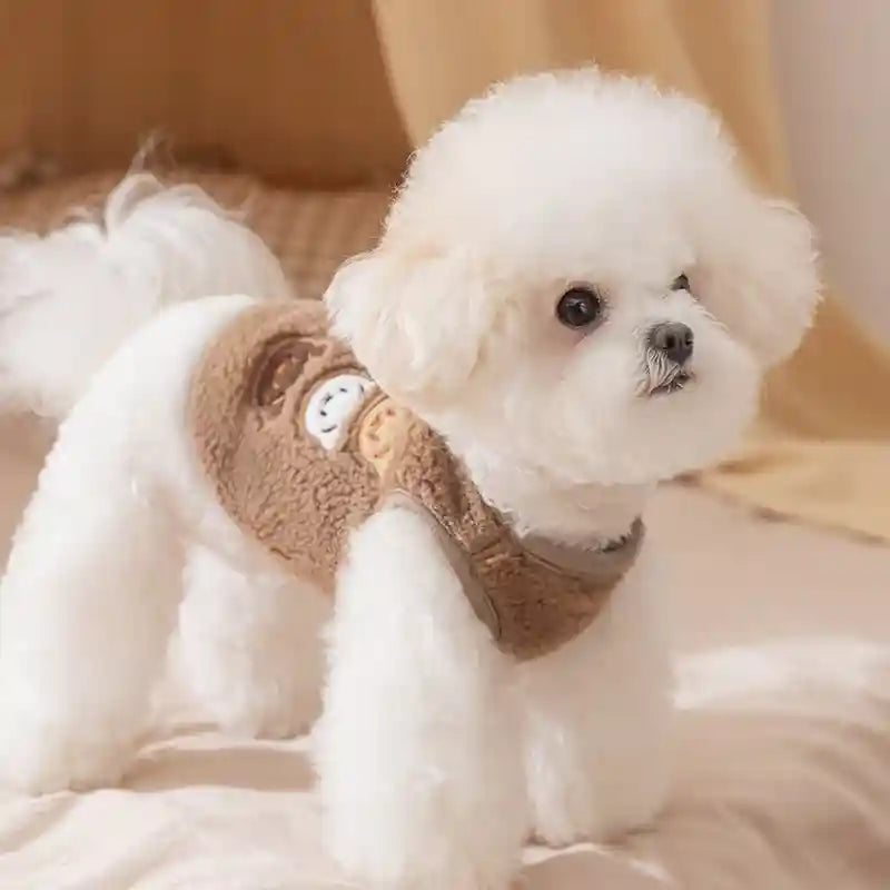 Gilet per Cani con Ricamo Orsetto - Caldo e Imbottito by Dog Moda