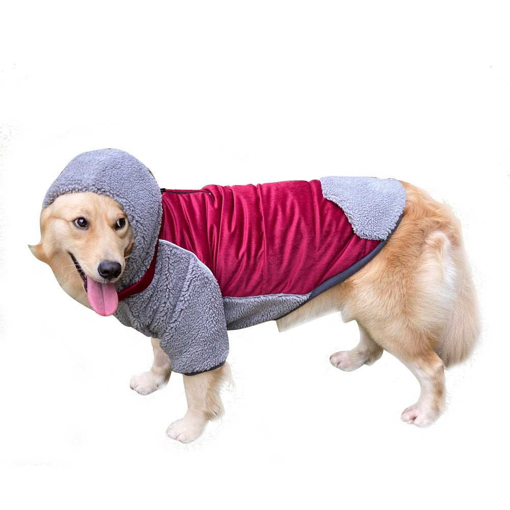 Cappotto per Cani con Cappuccio in Pile Staccabile | Dogmoda