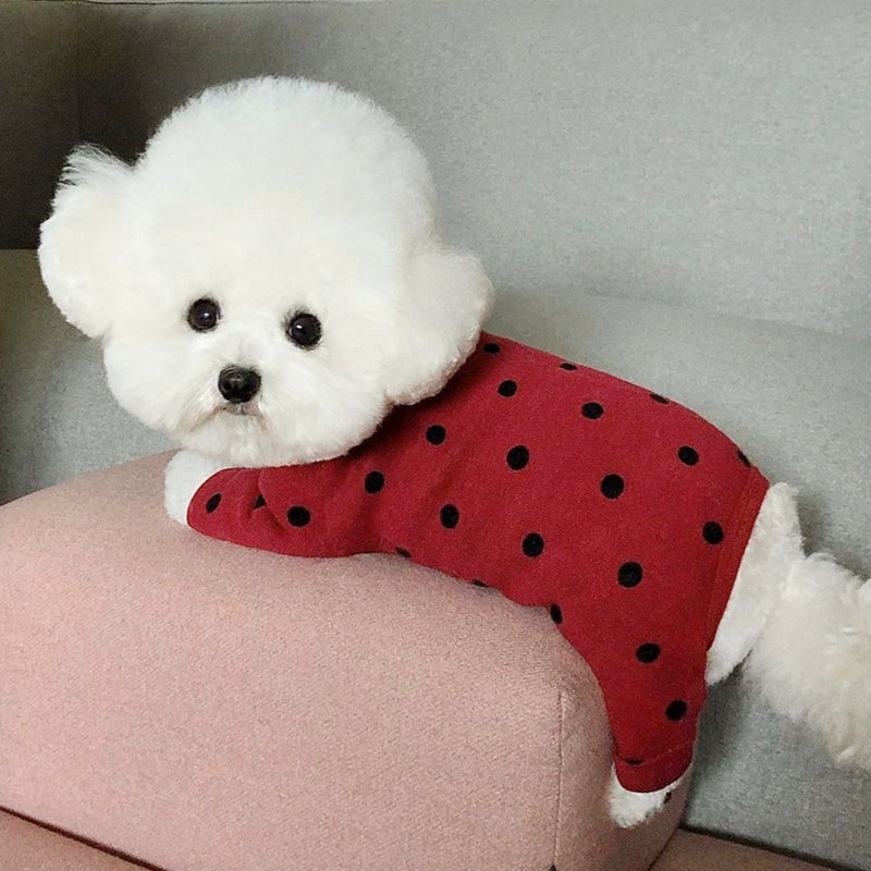 Dress for Dogs and Poodles "Pink with Polka Dots"