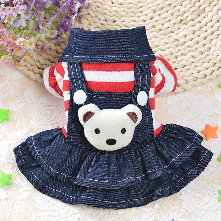 TeddyStyle - Vestitino Elegante per Cani con Salopette o Gonnellina - Dog Moda