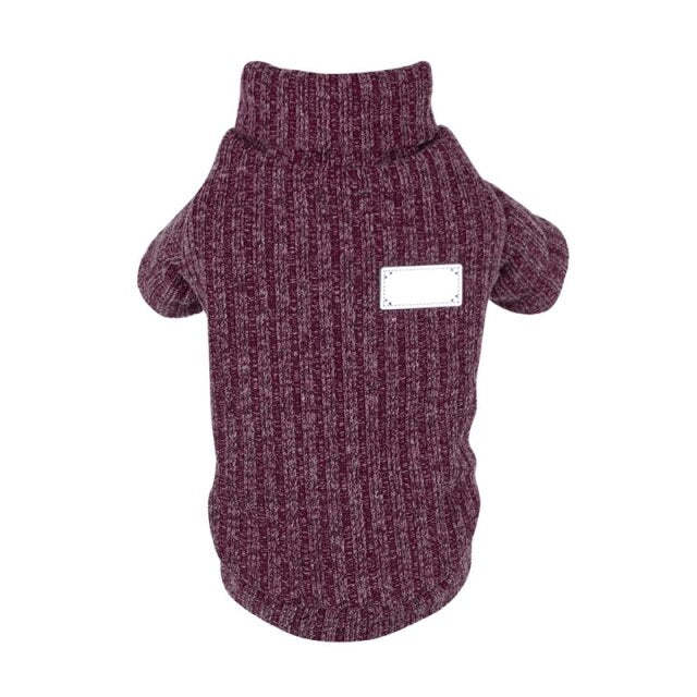 "Chic Dog" Dog Sweater with Elasticated High Neck