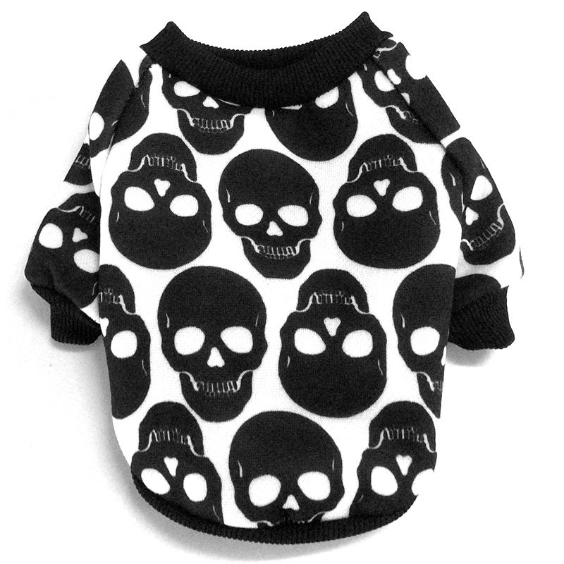 Maglietta per cani e Bulldog con teschietti "Skull Candy"