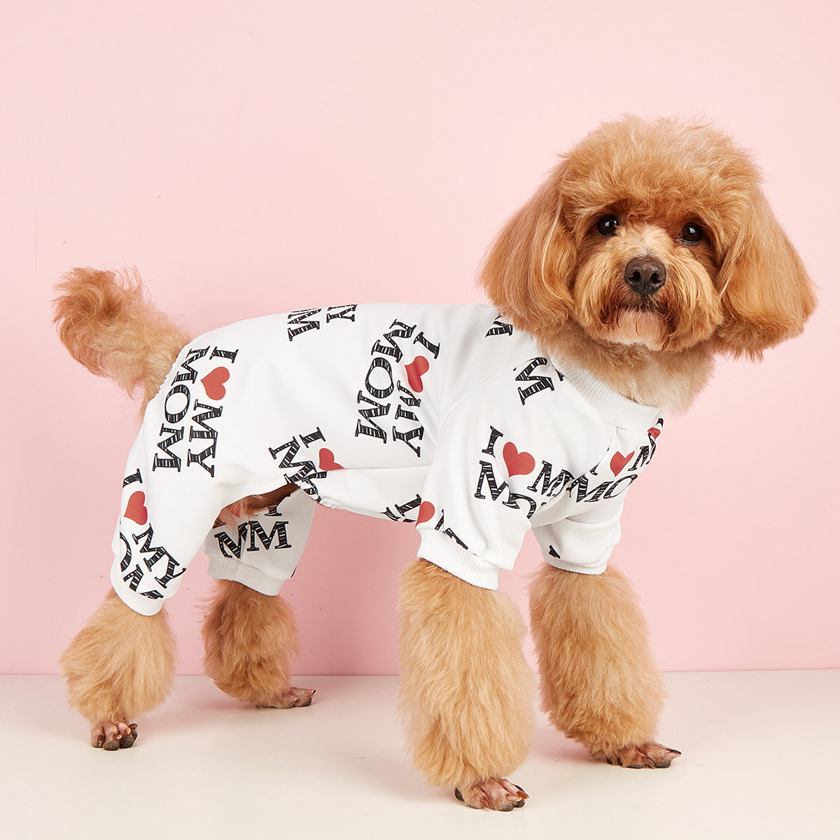 Maglia Cuori d'Amore - I Love My Mom Dad - Dog Moda