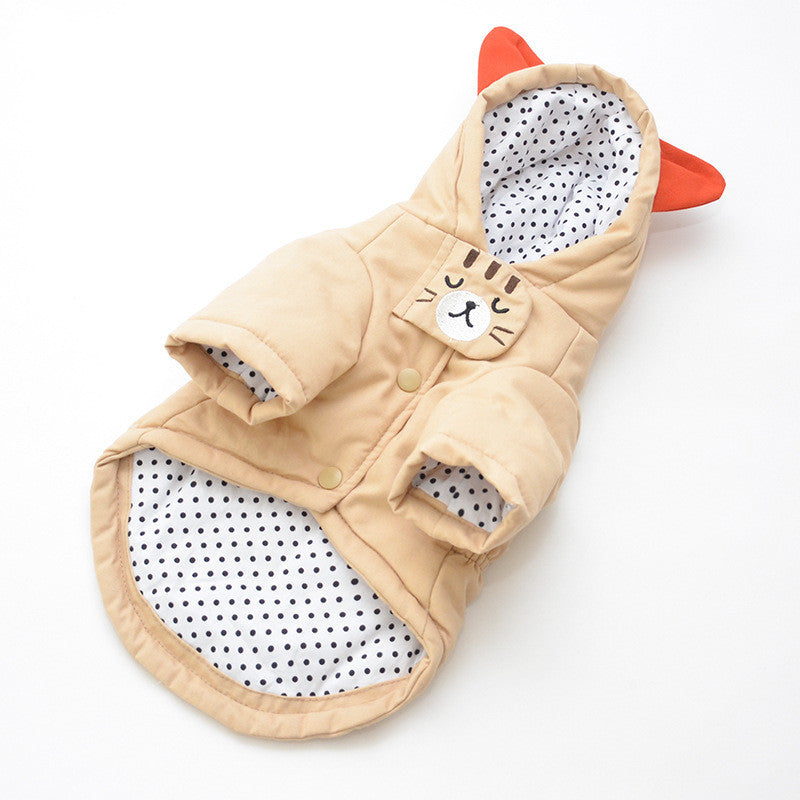 "Trinity" Dog Coat with Hood and Funny Ears - Elegance and Comfort