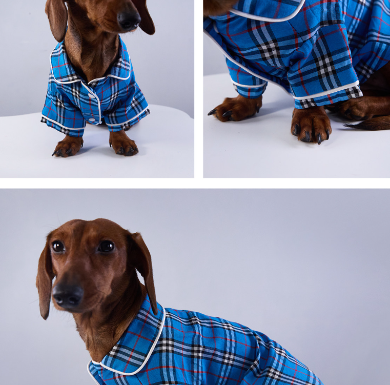 Pigiama Cozy Dreams per Cani - A Quadretti con Chiusura by Dog Moda