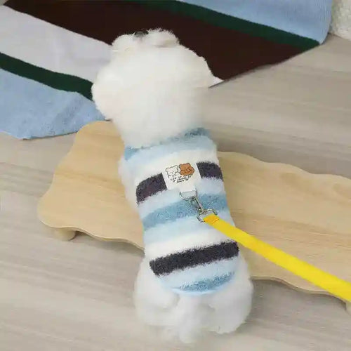 Cappotto LOVE per Cani a Righe con Orsetti - Smanicato by Dog Moda