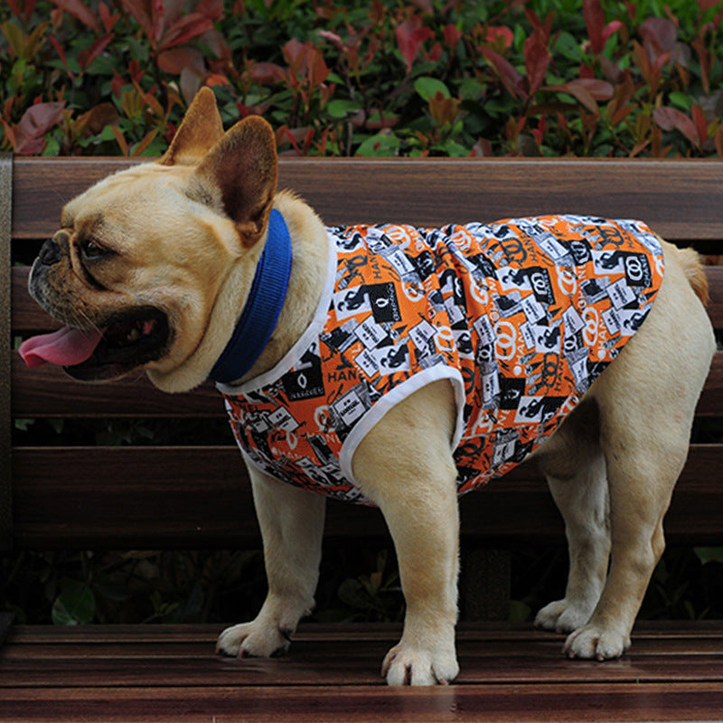 Maglia Smanicata per Bulldog - Cotone Morbido e Traspirante