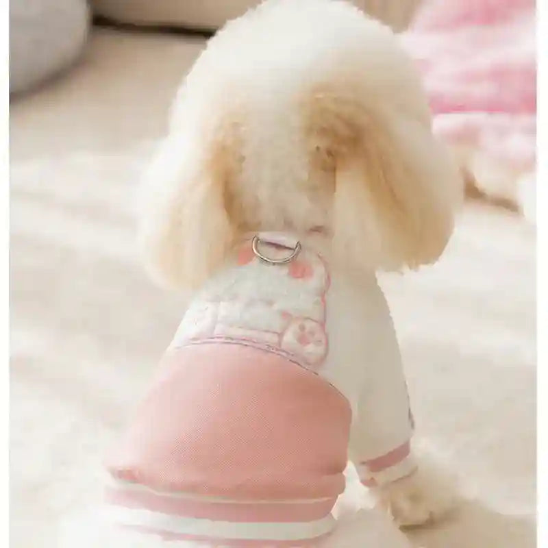 Giacca Coniglietto per Cani - Maglione Rosa con Ricamo by Dog Moda