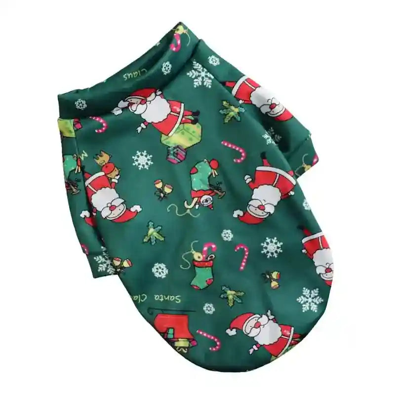 Maglione Natale Cani Fiocchi Neve Rosso Verde by Dog Moda